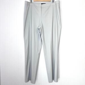 Lafayette 148 New York Gray Barrow Virgin Wool Elastane Pant Women's Size 18